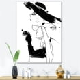 thumbnail image 2 of Designart ' Beautiful Black and White Model Haute Couture Fashion Woman II ' Modern Canvas Wall Art Print, 2 of 4