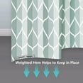 thumbnail image 4 of Dark Green Geometric Shower Curtain, Waterproof Design and Polyester, Quick-Drying, Weighted Hem, Green Fabric Shower Curtains Set for Bathroom W 72 x H 72, Machine Washable with 12 Hooks, 4 of 6