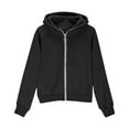 thumbnail image 4 of LIJCC Boys Girls Kids Hoodie Solid Color Sweatshirt Half Zip Up Long Sleeve Sweatshirts Baggy Pullover Top with Thumb Holes(Black,11-12 Years), 4 of 9