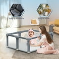 thumbnail image 6 of G TALECO GEAR Baby Playpen with Mat, Large Play Yard for Babies and Toddlers, Portable Baby Activity Center for Indoor & Outdoor, Gray (50‘’×50‘’), 6 of 8