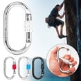thumbnail image 1 of Neinkie for CAMNA Climbing Carabiner O-type Auto Locking Anti-rust Hot Forged Portable Protection Alloy Heavy Duty Climbing Rappelling Buckle Rope Hook Climbing Gear, 1 of 9
