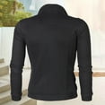 thumbnail image 4 of XAOWF Men'S Slim Fit Zip-Up Sweatshirt Solid Color Lightweight Breathable Windproof Long Sleeve Stylish Sportswear Everyday Wear 2025 Autumn Versatile Trendy Tops, 4 of 5
