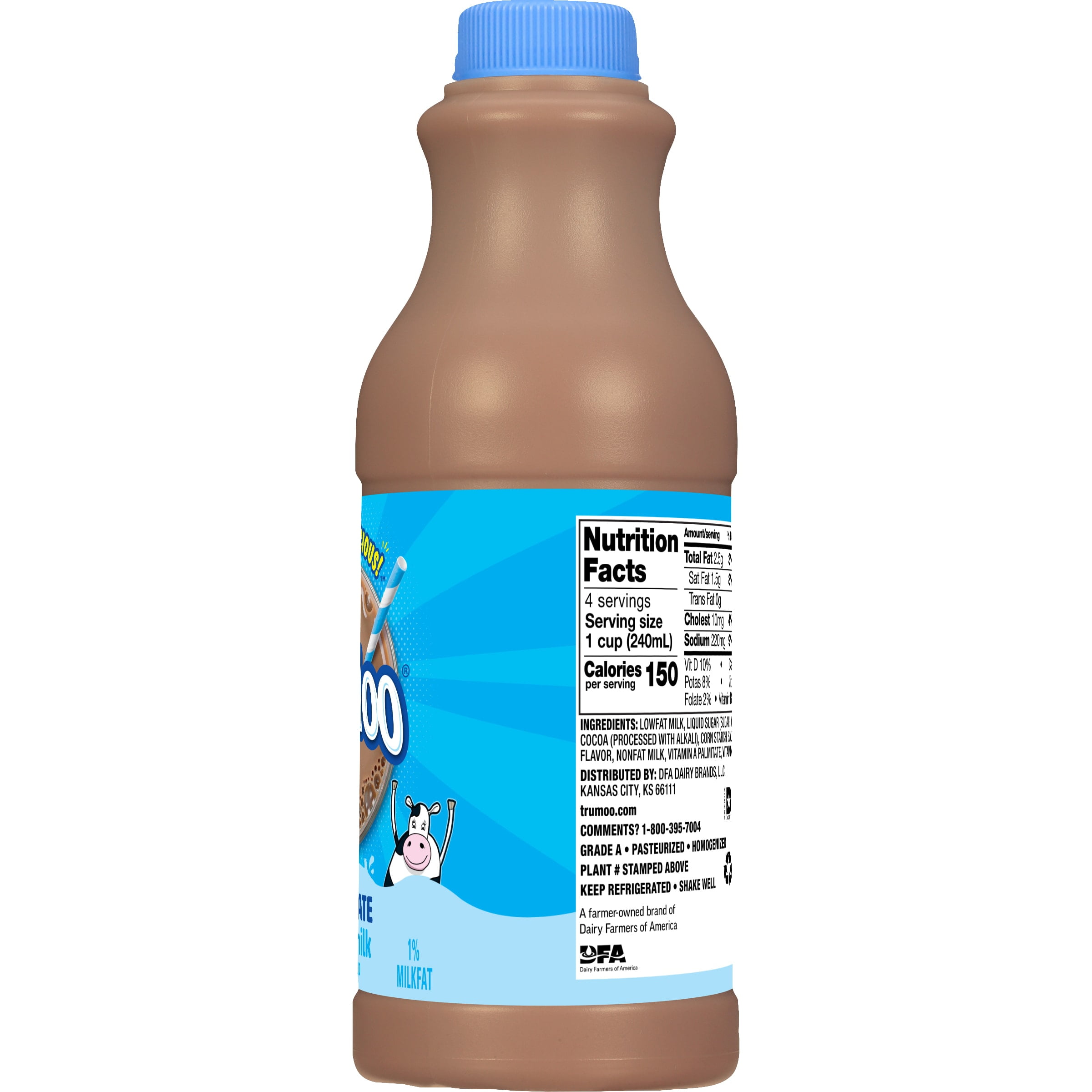 TruMoo Chocolate 1% Lowfat Milk Quart 
