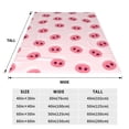 thumbnail image 3 of Honeii Cute Pig Nose Print Fleece Blanket - Throw Blanket for Bed, Sofa, Couch, Camping, and Travel , Microplush Ultra Soft Warm Blanket-50"x40", 3 of 7