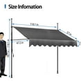 thumbnail image 5 of Jacgood 118.1"×47.2" Retractable Patio Awning, Manual Crank Handle Sunshade Shelter, Outdoor Canopy for Deck, Adjustable Height Ranging 78.7 to 118.1 in, Suitable for Patio/Balcony/Yard,Gray, 5 of 12