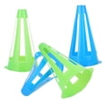thumbnail image 3 of Conos de entrenamiento de fútbol huecos de 9 pulgadas con orificio: paquete de 4 para marcar y bloquear deportes al aire libre, 3 of 8