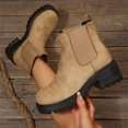 thumbnail image 5 of LRGSHF Ankle Boots for Women Slip On Platform Chelsea Boots, Elastic Side Panels Chunky Block Heel Round Toe Short Booties Non Slip Daily Outdoor Walking Shoes, 5 of 5