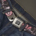 thumbnail image 2 of Buckle-Down Belt, Seatbelt Buckle Belt, Sugar Skulls Gray Pink, 34 to 52 Inches, 2 of 8