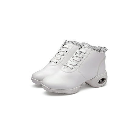 

Ymiytan Ladies Breathable Walking Shoe Fitness Mid Top Jazz Shoes Women s Comfort Lace Up Dance Sneakers