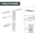 thumbnail image 2 of EVOKEDEN Vertical Storage Shed Shelf, Weatherproof Metal Shelf for 60 cuft Tool Cabinet, 45.6''L×13.2''W×69.9''H, White, 2 of 6