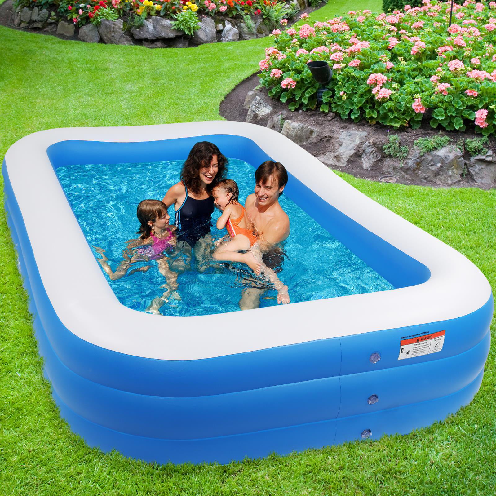 Bestway Large Family Swimming Pool Garden Outdoor Inflatable Kids Pools Rectangular UK 