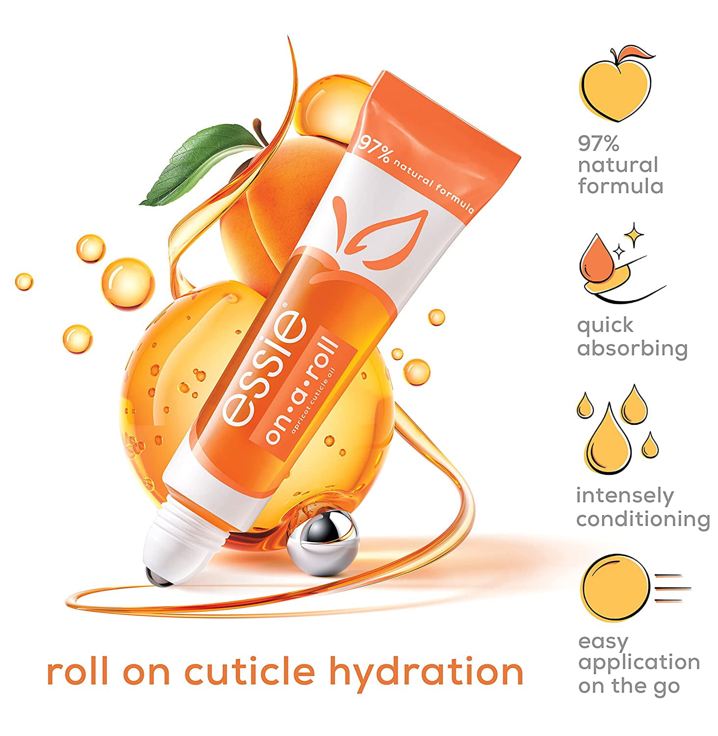 Essie Apricot Vegan Cuticle Oil with Jojoba Oil photo 3