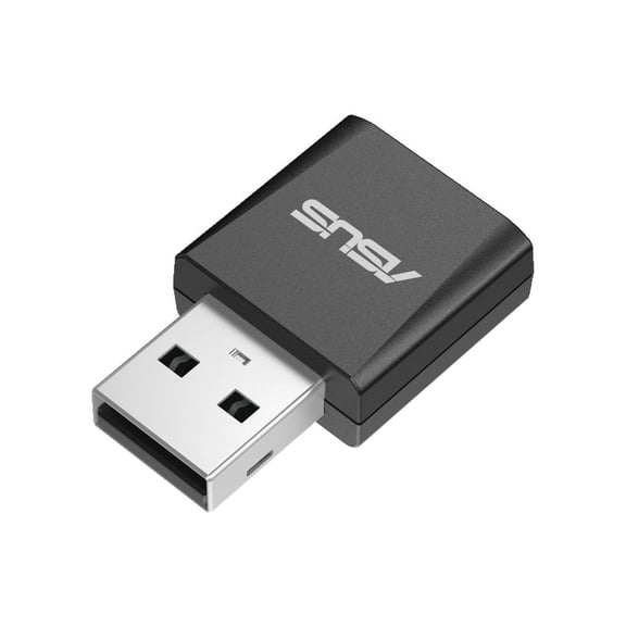Open Box ASUS USB-BE92 Nano Tri-Band WiFi 7 USB Adapter, 6GHz Band, WPA3 Security, Compatible with USB Type A and C, Black