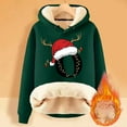 thumbnail image 2 of WILLBEST Sudadera con Capucha y Estampado Navideño para Mujer, de Lana, Cálida, de Invierno, Estilo Pullover, Modelo 1161 Grande, 2 of 4