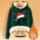 thumbnail image 2 of WILLBEST Sudadera con Capucha y Estampado Navideño para Mujer, de Lana, Cálida, de Invierno, Estilo Pullover, Modelo 1161 Grande, 2 of 4