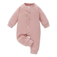 thumbnail image 2 of Daqian Baby Girl Clothes Winter Baby Girls Baby Girl Long Sleeved Fleece To Keep Warm Jumpsuit Toddler Girl Clothes Pink 9-12 Months, 2 of 7