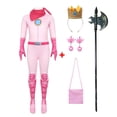 thumbnail image 4 of Vestido de princesa de melocotón para niñas, disfraz de Anime de lujo para carnaval, monos para niños pequeños, vestidos de fiesta, ropa 3-10T, 4 of 5