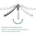 thumbnail image 2 of Clothes Hanger Rack Wall Mount, Folding Wall Mounted Coat Rack, Stainless Steel Drying Rack with Swing Arm Holder Heavy Duty Clothes Hanging Rail Rod Garment Hooks Space Saver Closet Organizer, 1PCS, 2 of 6