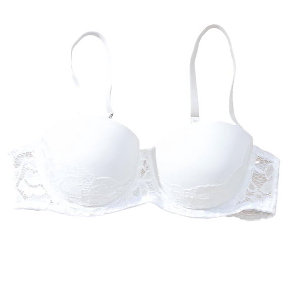 Fatuov Seamless Lace Bras for Women Full Coverage Wireless Push Up Fashion Everyday Bras for Casual Adjustable Straps Underwear 36B