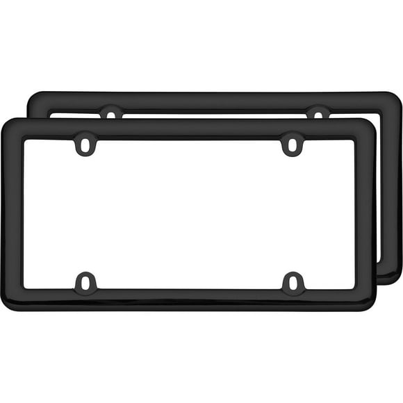 Cruiser Accessories Nouveau Valu-Pak License Plate Frames, Black Plastic, License Plate Frame