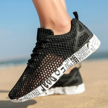 

Avamo Mens Quick Drying Water Shoes for Beach or Water Outdoor Sports Lightweight Lace-Up Walking Shoes