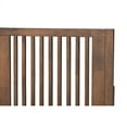 thumbnail image 5 of Baxton Studio Kioshi Mid-Century Modern Transitional Ash Walnut Finished Wood Queen Size Platform Bed, 5 of 7