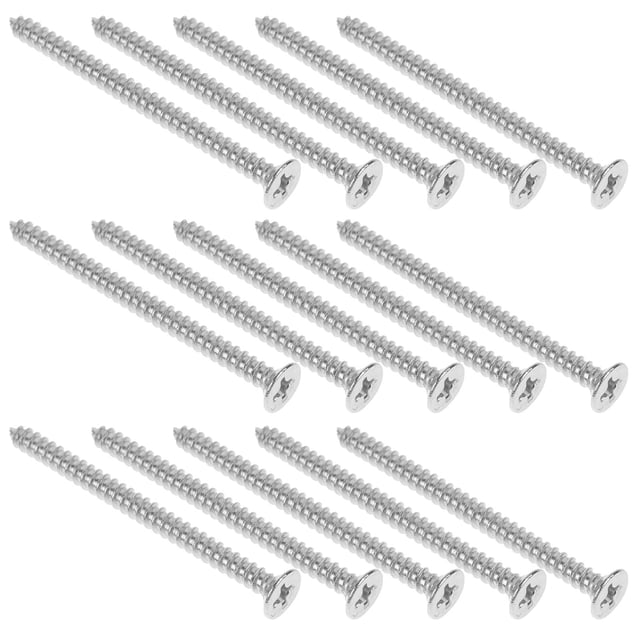 DECORNIJIA 50 Pcs Vis Cylindriques en Acier Inoxydable Auto-Perçantes pour Installation de Porte et Fenêtre Usage Intérieur