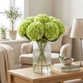 thumbnail image 6 of Goodw7 Simulation Hydrangea Faux Silk Bloom with Lifelike Green Leaves and Layered Petals for Home Wedding Decor Floristry Bouquets, 6 of 6