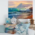 thumbnail image 1 of Designart Morning Sunlight On The Sea Waves III Canvas Wall Art, 1 of 4