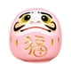 thumbnail image 2 of Colección de estatuas de muñecas Daruma en miniatura, adorno creativo de cerámica de estilo japonés. Rosado, 2 of 8