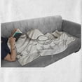 thumbnail image 6 of Biology Soft Flannel Fleece Blanket, Structure of Human Eye Anatomy Iris Pupil Lens Macula Aqueous Humour, Cozy Plush for Indoor and Outdoor Use, 50" x 60", Eggshell Brown and Black, by Ambesonne, 6 of 6