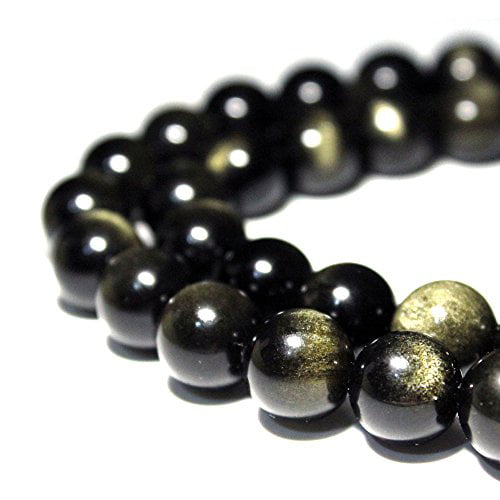 4-8mm Bulk Round Natural Obsidian Gemstone Beads Loose Bead DIY Jewelry Finding 