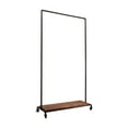 thumbnail image 5 of Parisloft Metal Garment Racks, Rolling Clothes Rack with Lockable Wheels, Industrial Pipe Style, Rustic Finish, 1-Rod & 1-Shelf, 5 of 11