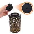 thumbnail image 3 of Lámpara solar de hierro forjado con diseño calado para jardines y patios, ideal para decoración e iluminación exterior. Funciona con energía solar, resistente al agua IP65., 3 of 7