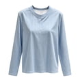 thumbnail image 4 of TARIENDY Striped Shirt Women Long Sleeve Fall Layering Shirts Crewneck Basic Casual Tees Fashion Spring Clothes XXXXL, 4 of 5