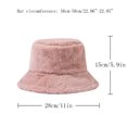 thumbnail image 6 of Fuzzy Bucket Hat for Women Flat Top Bucket Hat Winter Warm Plush Fisherman Fluffy Sherpa Bucket Hat, 6 of 8