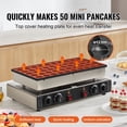 thumbnail image 2 of KFFKFF Compact Dorayaki Cooking Device, 50-Count 43mm Mini Pancake Maker, 1700W Electric Poffertjes Cooker with Non-stick Coating, Stainless Steel, Adjustable Temperature & Timer, 2 of 9