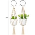 thumbnail image 6 of Mkono 2 Pack Mini Macrame Plant Hangers with Artificial Succulent Plants Decorations Cute Hanging Boho Decor for Wall Entryway Home Office Car Accessories Gifts for Plant Lover, White, 6 of 6