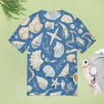 thumbnail image 4 of Beach Seashell Starfish Women's Short Sleeve T-Shirt Crew Neck Casual Summer Trendy Loose Fit Tops, 4 of 6