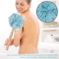 thumbnail image 7 of 2 Pack Large Bath Puff Loofah Sponge With Long Handle Shower Loofah, NOGIS Bath Body Back Brush, Spa Brush for Women and Men(Green&Blue), 7 of 7