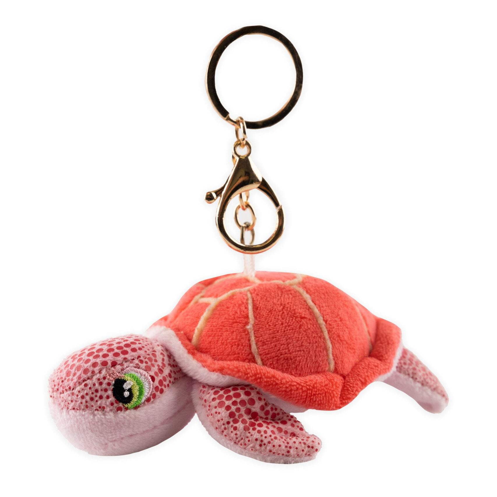 Key Chain Plush Honu Turtle Pink 4.4" W x 2.2"