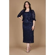 R&M Richards Long Mother of the Bride Jacket Dress 9896