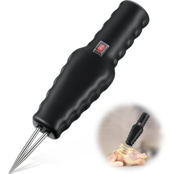 Lsupdaol Handheld Chicken Plucker, Electric Quick Poultry Plucker Machine for Removing The Pin Feathers, Portable Rechargeable Waterproof Feather Plucker for Chicken Duck Goose Bird (Black)