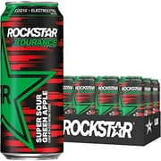 Rockstar Xdurance Energy Drink Super Sour Green Apple, 16.0oz 12 Pack