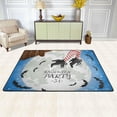 thumbnail image 2 of Dreamtimes Halloween Witch Feet Area Rug 72x48in Bat Full Moon Non-Slip Floor Carpet Comfort Floor Mats Decor for Indoor Living Dining Room and Bedroom Area, 2 of 7