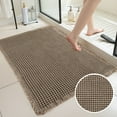 thumbnail image 1 of Alfombrilla de baño absorbente | Alfombra de inodoro antideslizante de felpa engrosada | Terciopelo de algodón suave | Alfombra de color sólido para la puerta del dormitorio de la entrada de la casa, 1 of 5