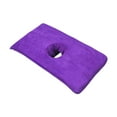 thumbnail image 3 of Toalla de mesa de para salón de belleza Toalla de salón de belleza Cómoda toalla de almohada facial reutilizable profesional con agujero Sábana morado oscuro, 3 of 8