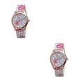 thumbnail image 3 of Qarigey Fashion Wrist Watch Wear-resistant Printing Watches Buckle Causal Needle Pointer with Wristwatch Lightweight Clock 2piezas, 3 of 6