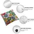 thumbnail image 4 of COMIO Watercolor Polka Dot Circles Rainbow Colorful Decorative Pillow Covers Cozy Soft Throw Pillowcase Square Couch Cushion Cover for Home Decor Sofa Living Room Bed Car,2 pcs White, 4 of 6