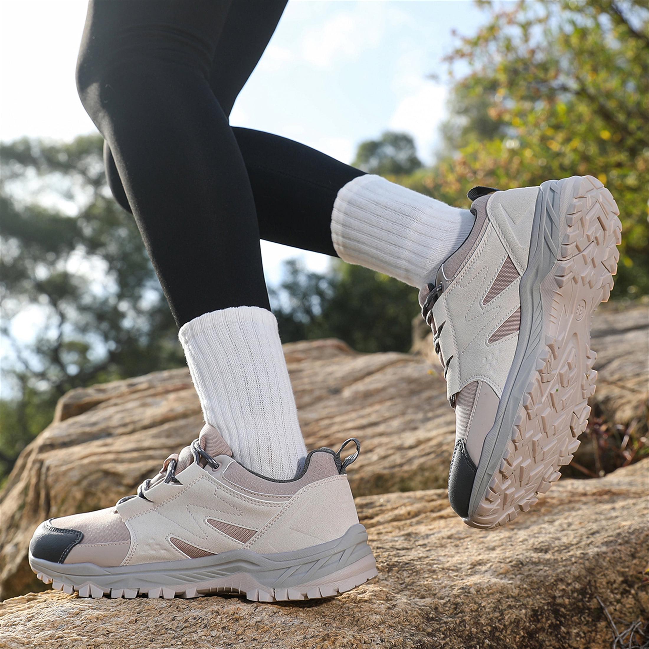 YOURDIARY Womens Mens Hiking Shoes Comfortable Breathable Lightweight Outdoor Sneakers